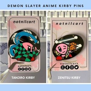 Anime Kirby Pins - Tanjiro and Zenitsu